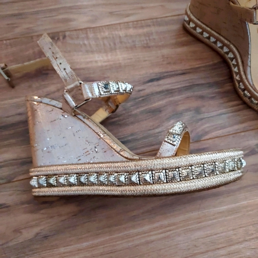 Louboutin wedge sandals size 9